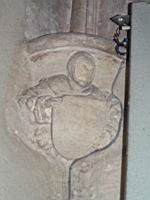 Chatillon-sur-Chalaronne, Eglise, Chapelle des corporations du bois, Culot, Compagnon (2)